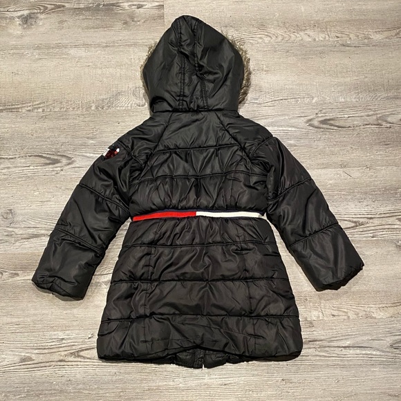 Tommy Hilfiger Long Puffer Hooded Jacket Girls Size 6 - Picture 5 of 6